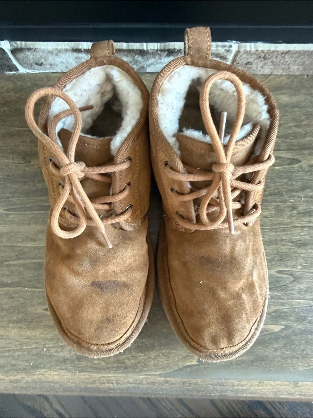UGG Neumel Suede Shearling Lined Chukka Ankle Boots Brown US Women’s 6